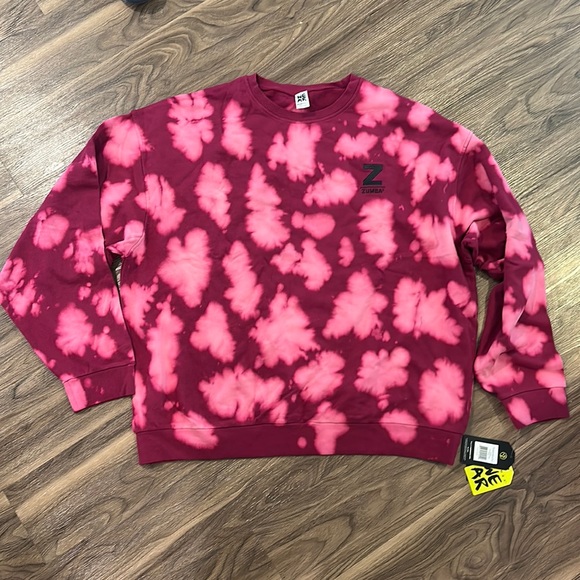 Zumba Tye Dye Red Sweater - Picture 1 of 4
